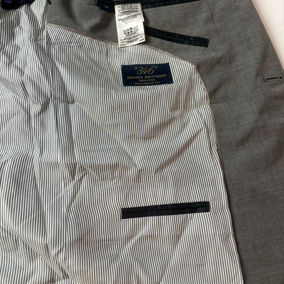 Brooks Brothers 346 Explorer Fitzgerald Fit Wool Gray Blazer Sport Coat Sz 44R - Picture 8 of 9